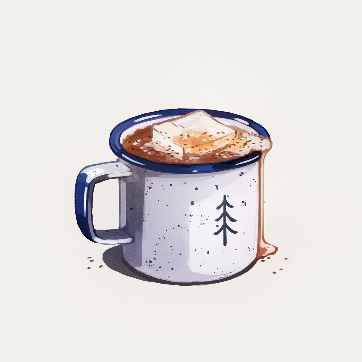 Кофе акварель