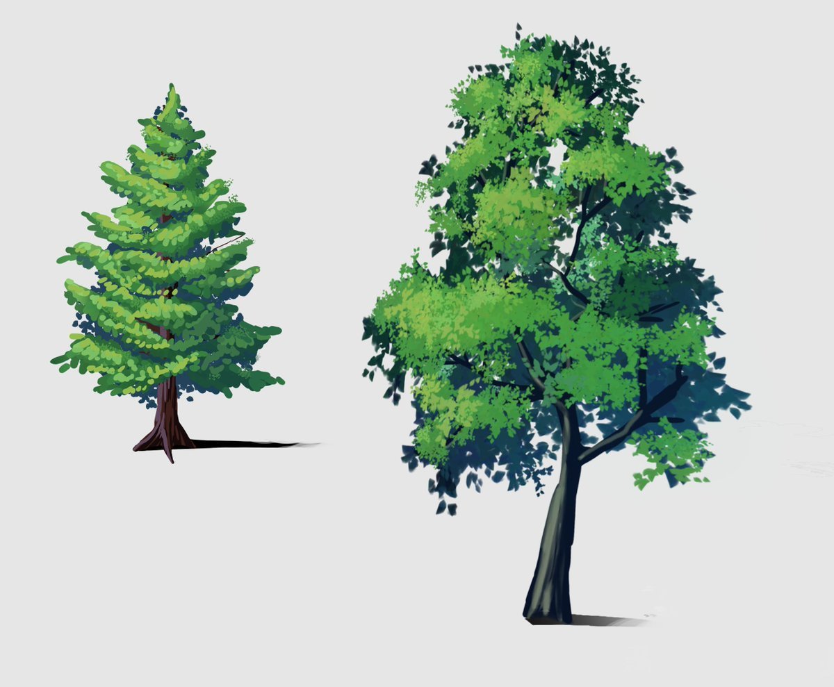 Нарисовать много деревьев