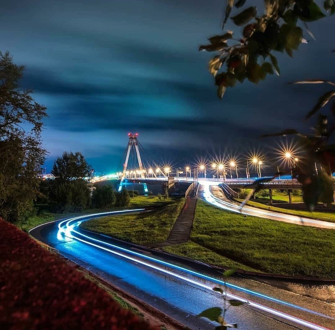 Череповец мост ночью