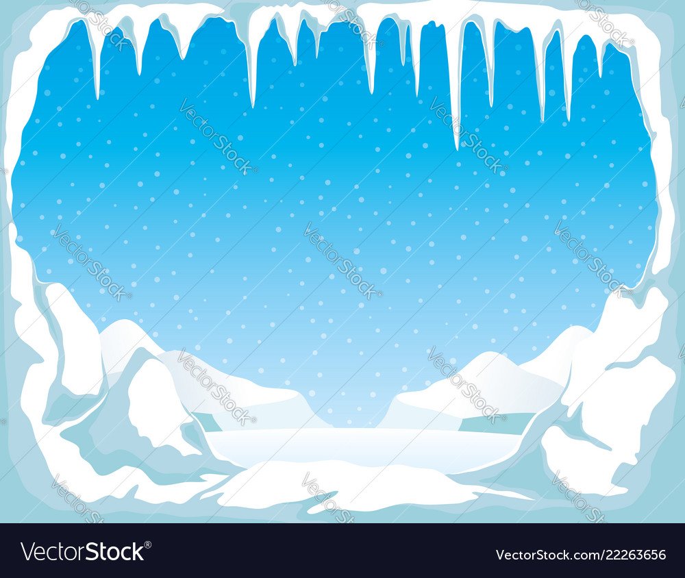 Снег сосульки вектор