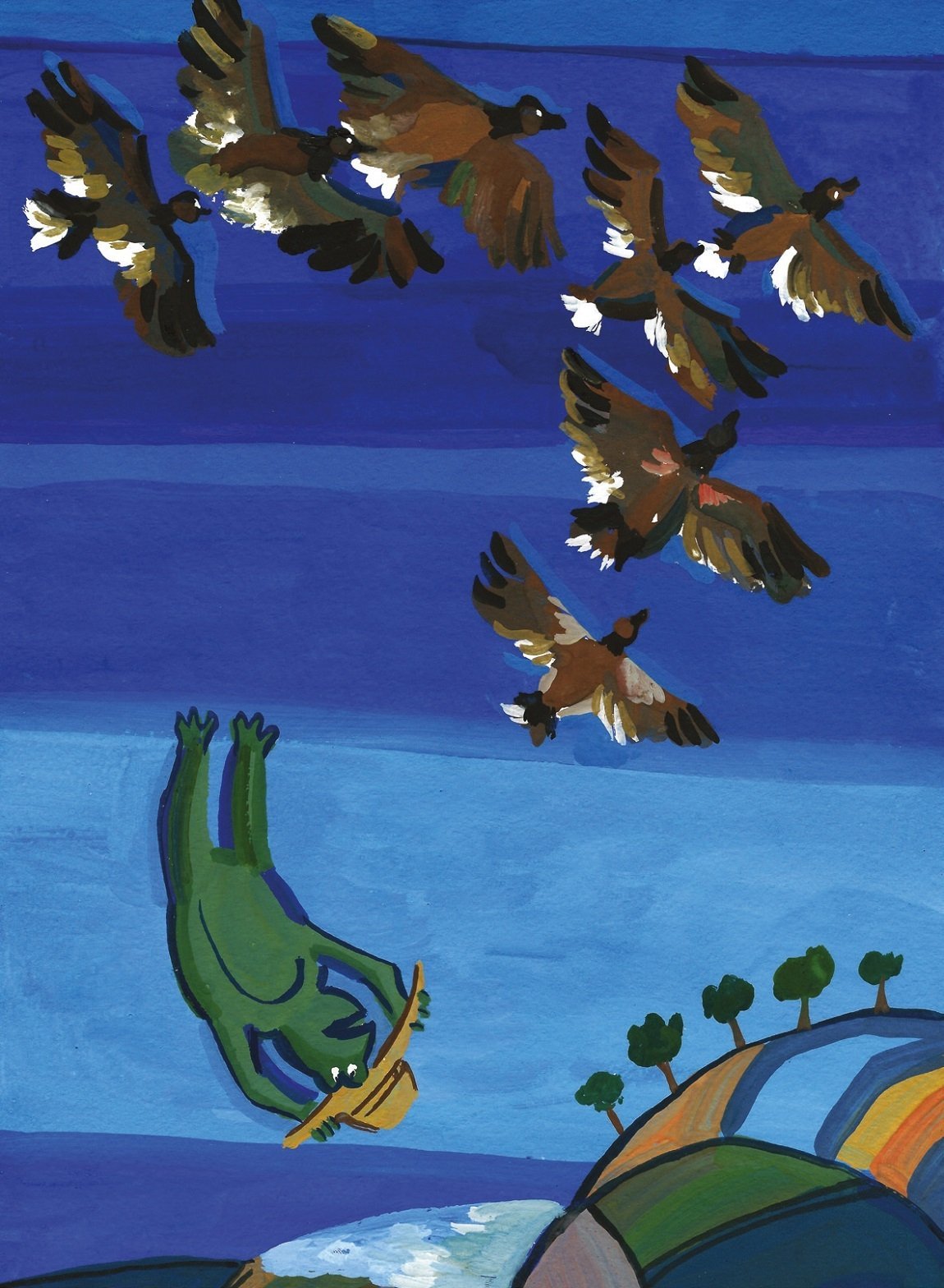 Иллюстрация к сказке лягушка путешественница