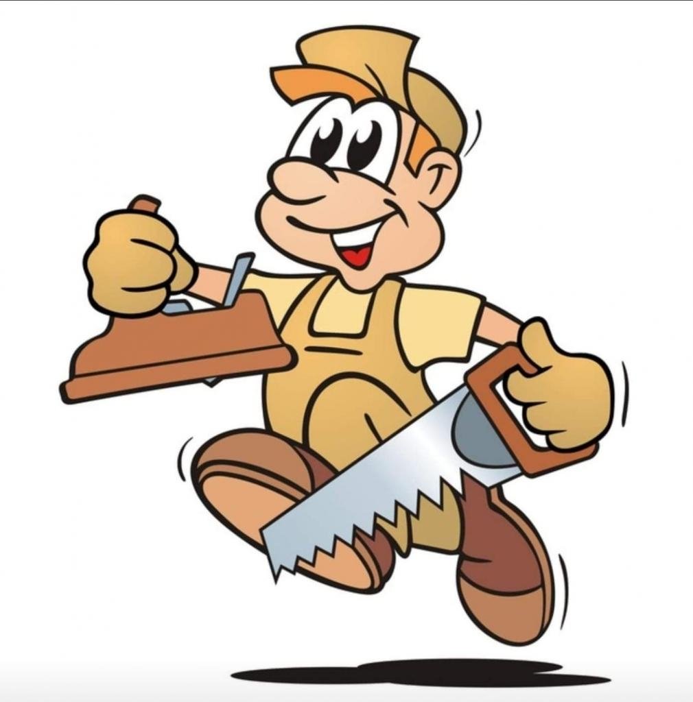 Столяр на прозрачном фоне