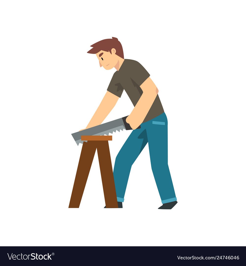 Пилит плотник вектор