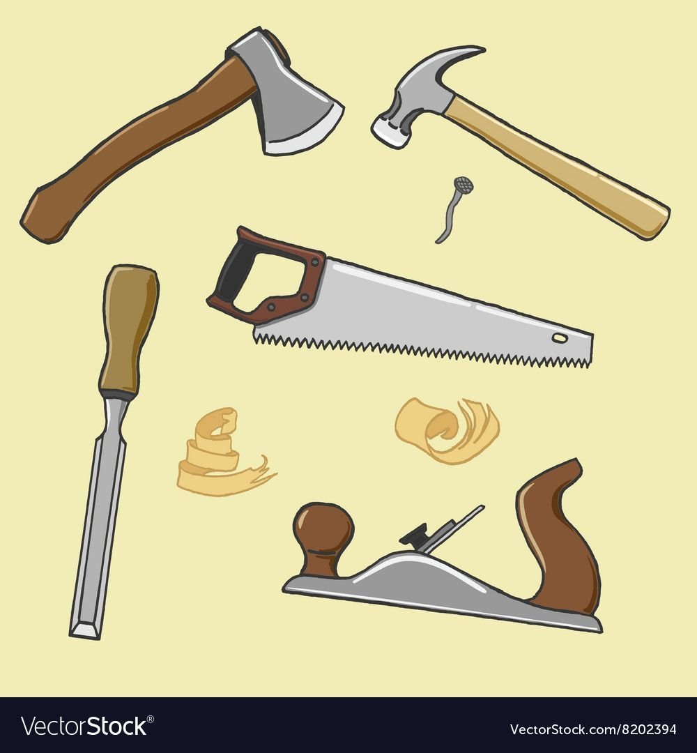 Рисование столярных инструментов
