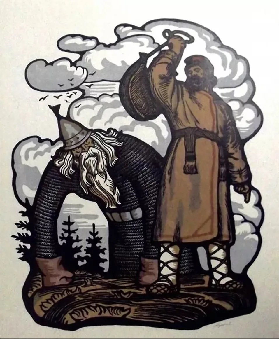 Святогор богатырь и Илья Муромец