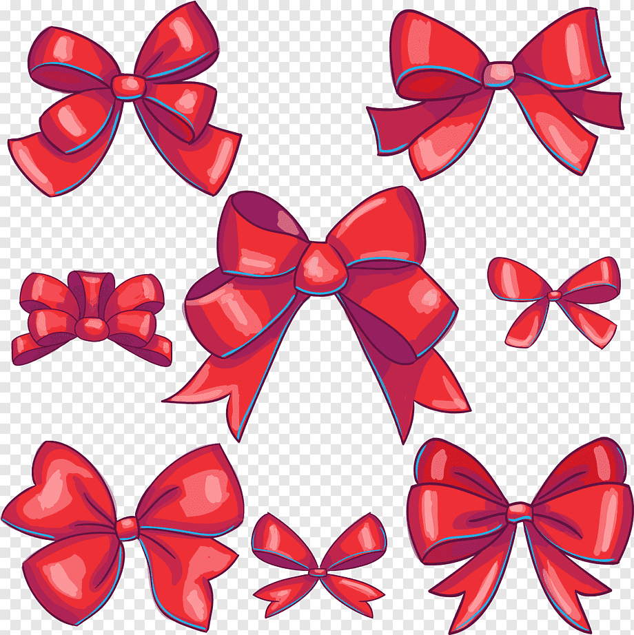 Бантики для распечатки цветные