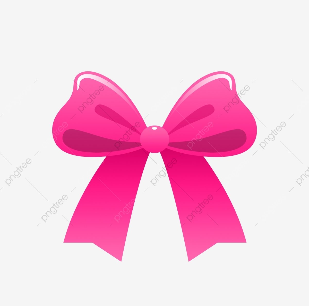 Розовый бантик мультяшный