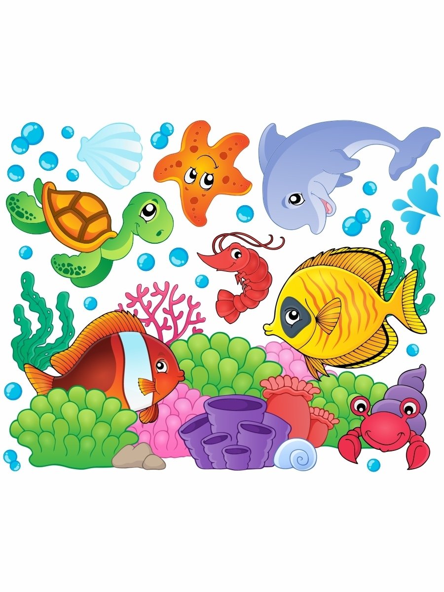 Наклейки Водный мир мальчика