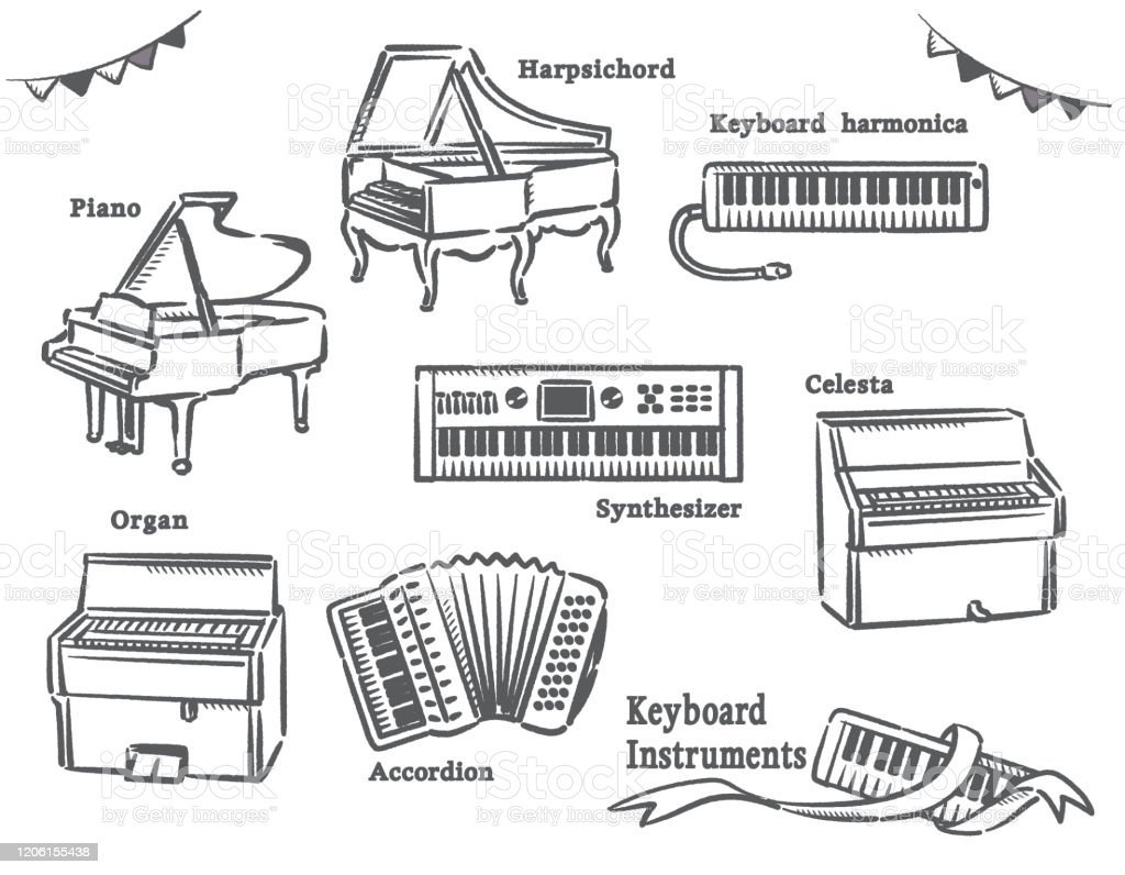 Нарисовать клавишный инструмент