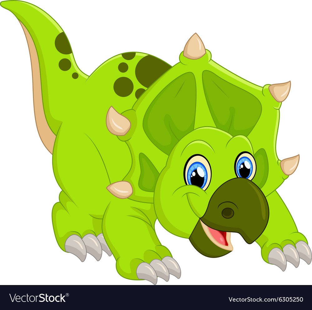 Динозавры вектор Трицератопс