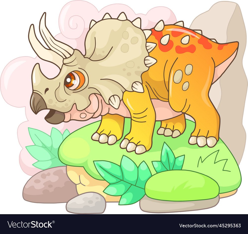 Травоядные динозавры Трицератопс