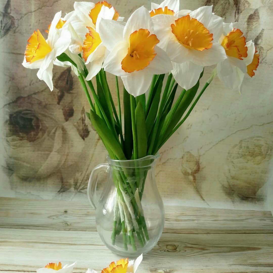 Цветы нарциссы букет