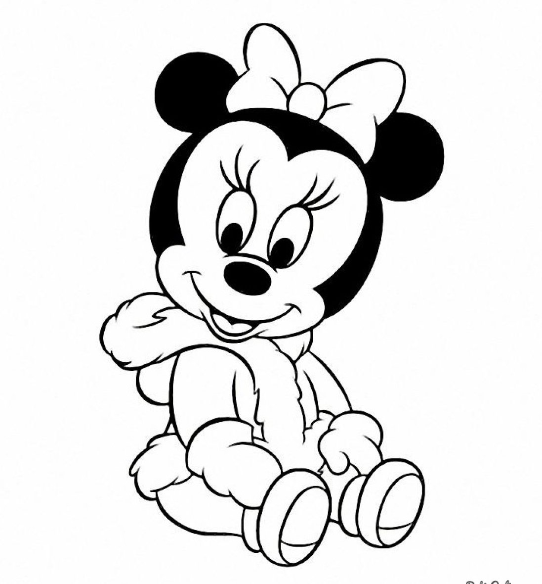 Раскраска Минни Маус мальчик