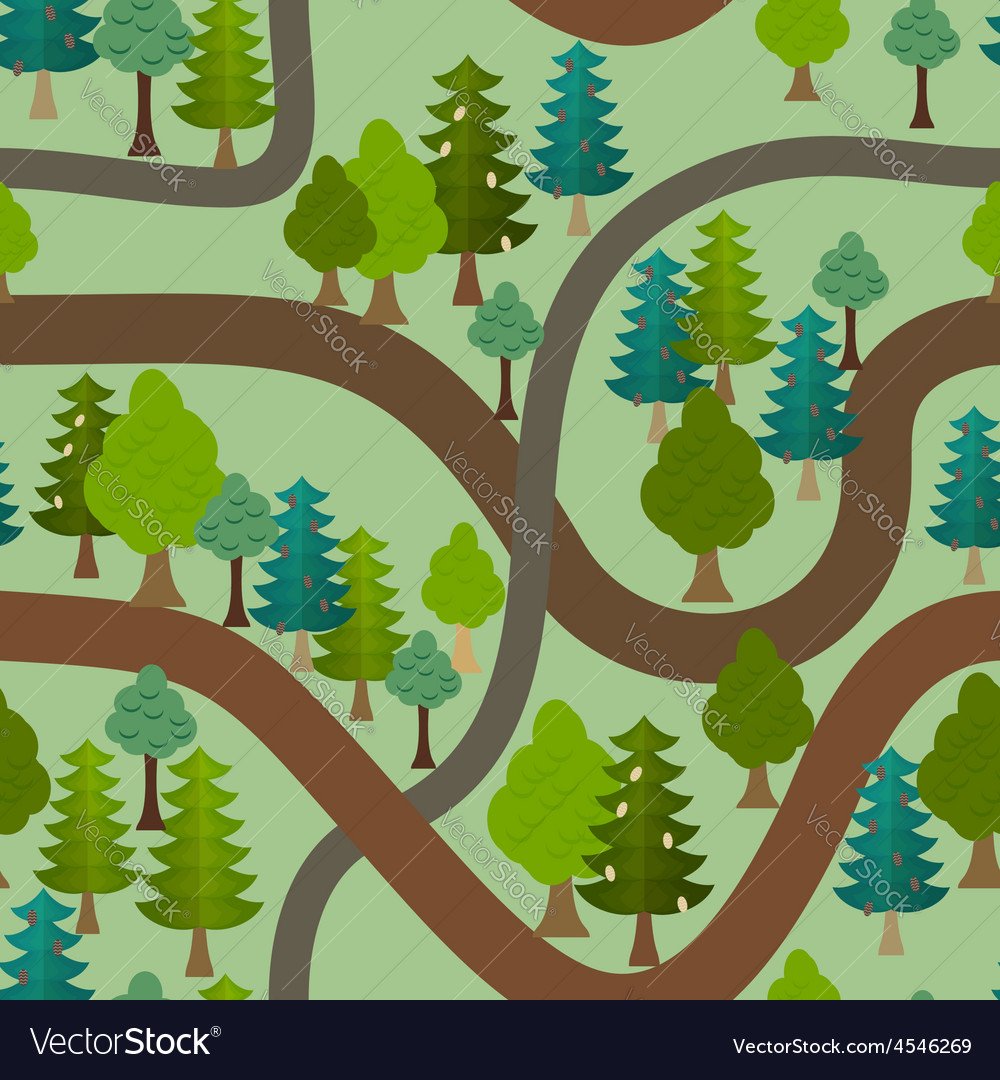 Тропинка в лесу вектор