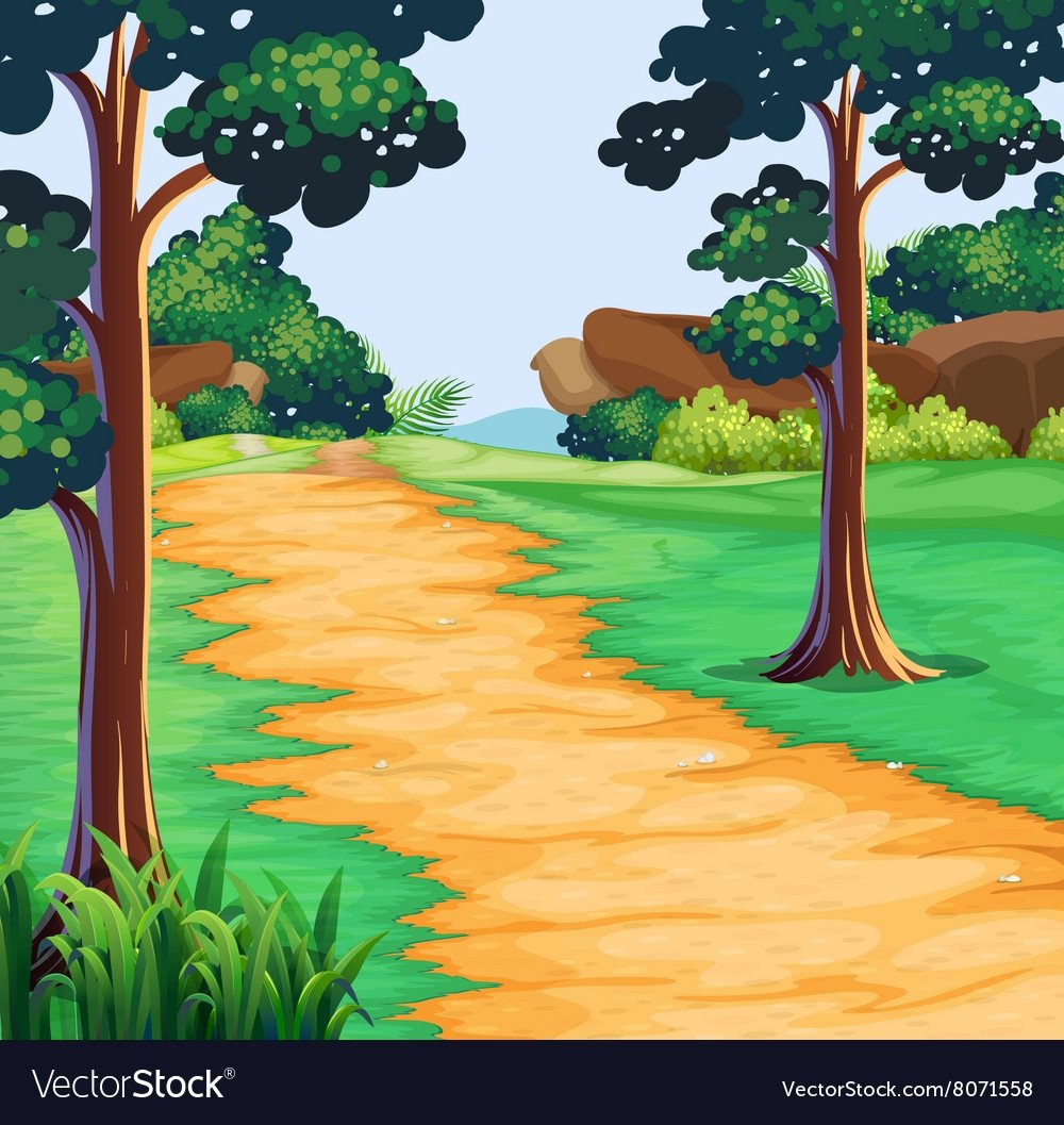 Лесная тропинка рисунок для детей