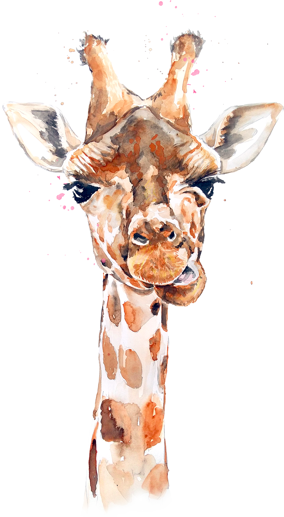 Милый Жирафик акварель