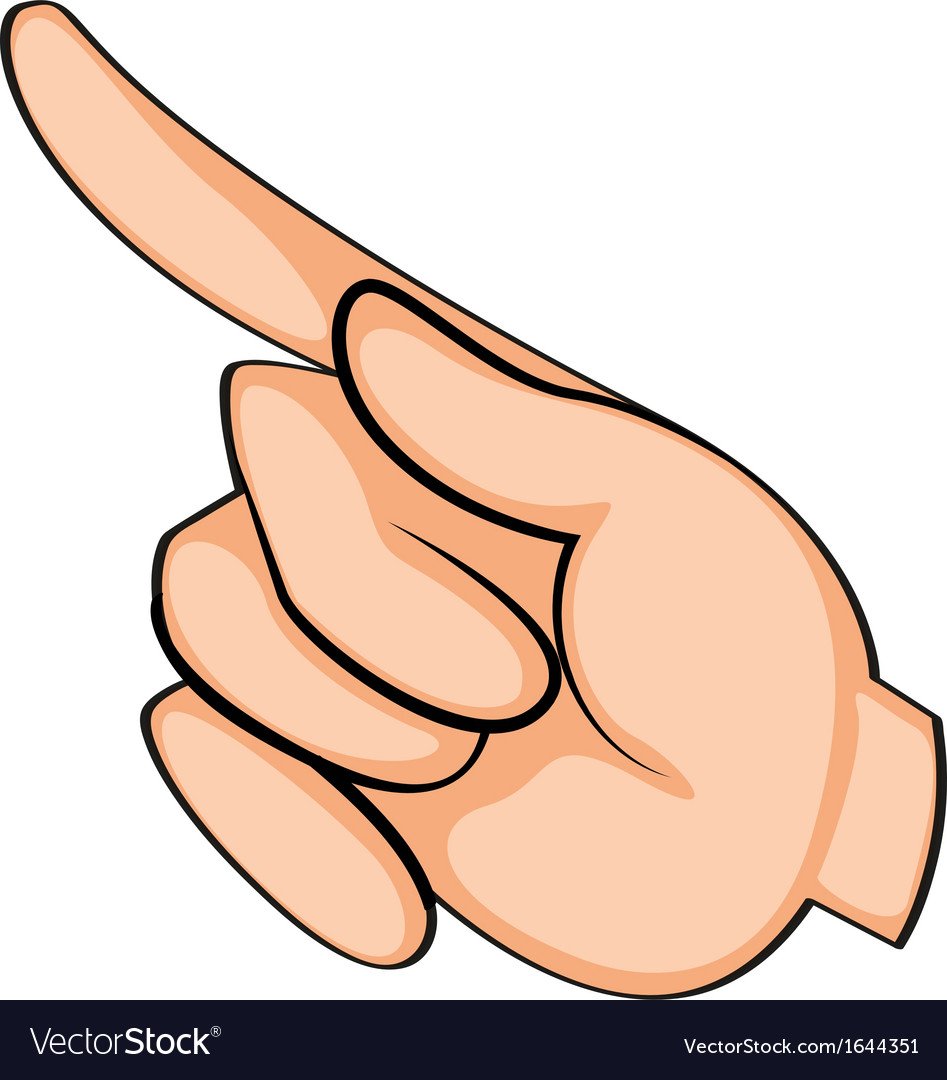 Мультяшный указательный палец