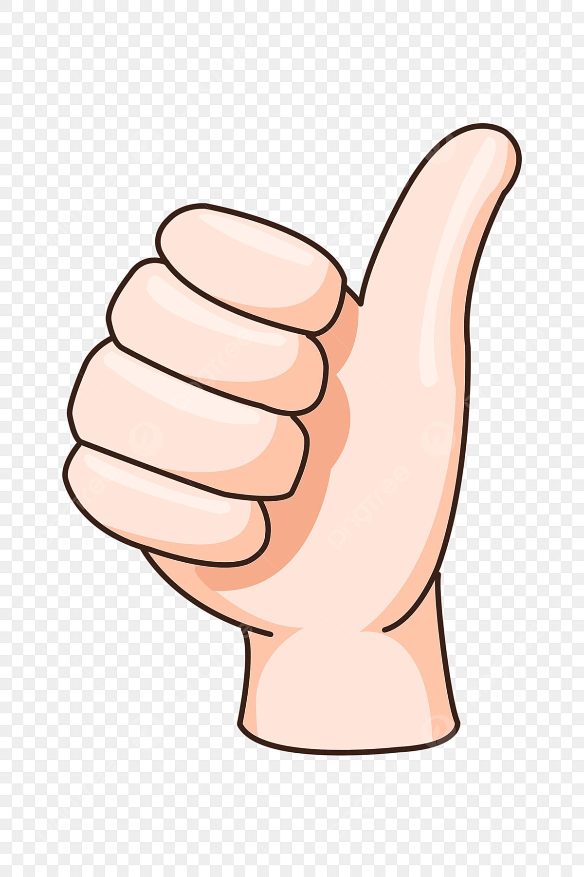 Указывающий палец мультяшный