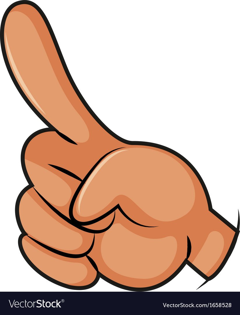 Указательный палец нарисованный