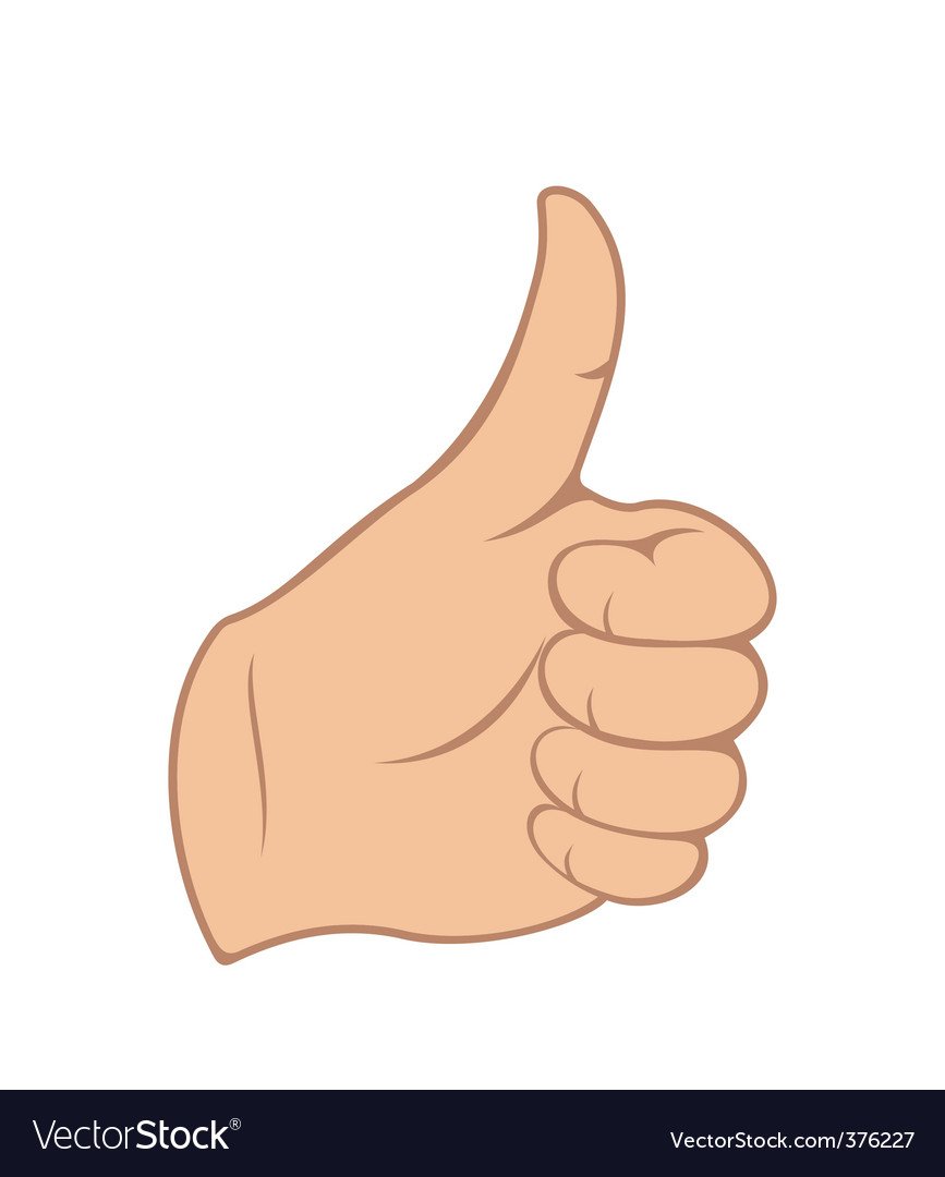 Кисть вверх с с пальцами