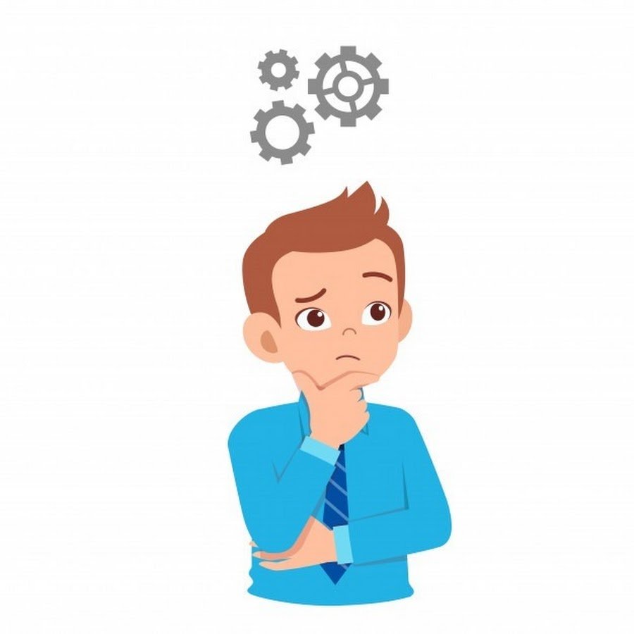 Человек думает вектор