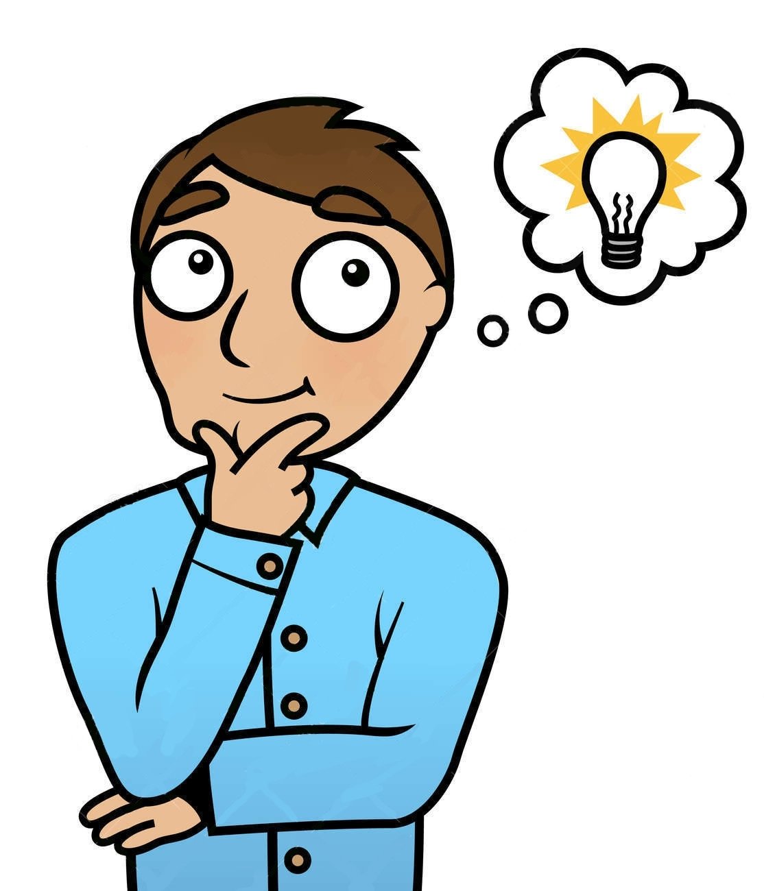 Человек думает мультяшка