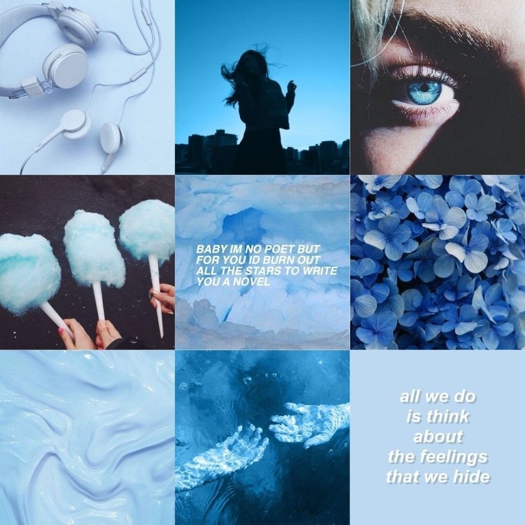 Голубая Эстетика коллаж