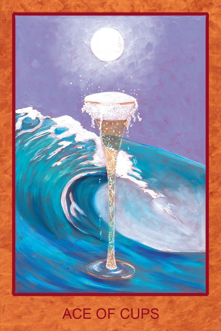 Туз чаш золотое Таро