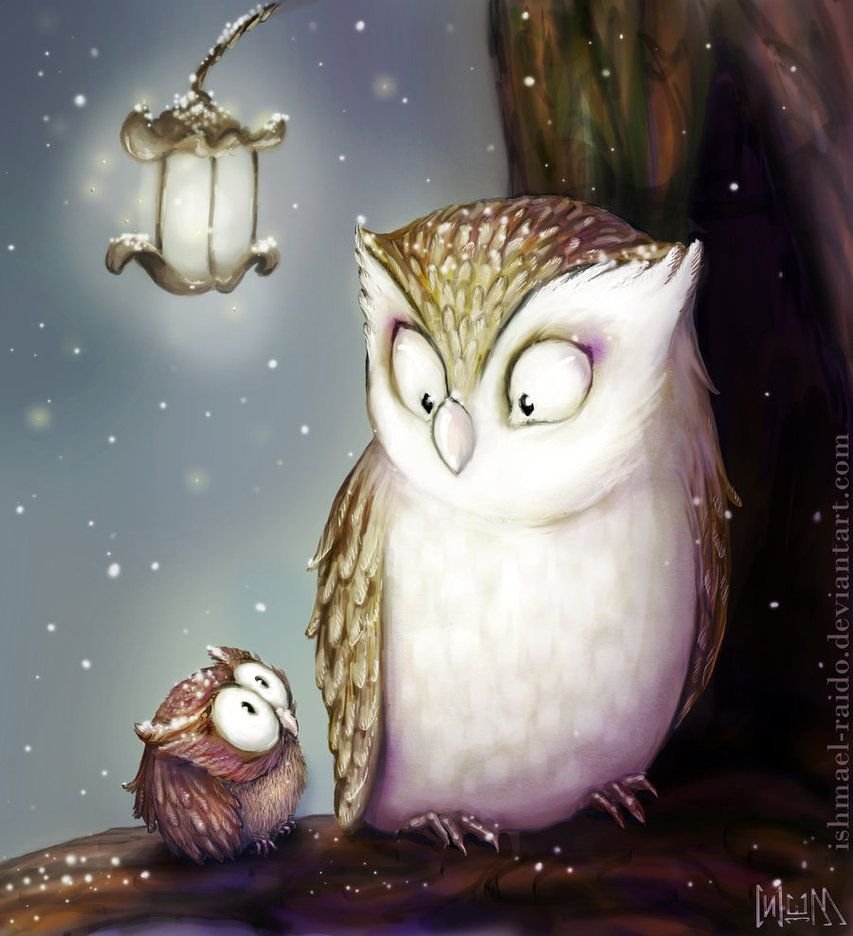 Совята на снегу картинки чехлы