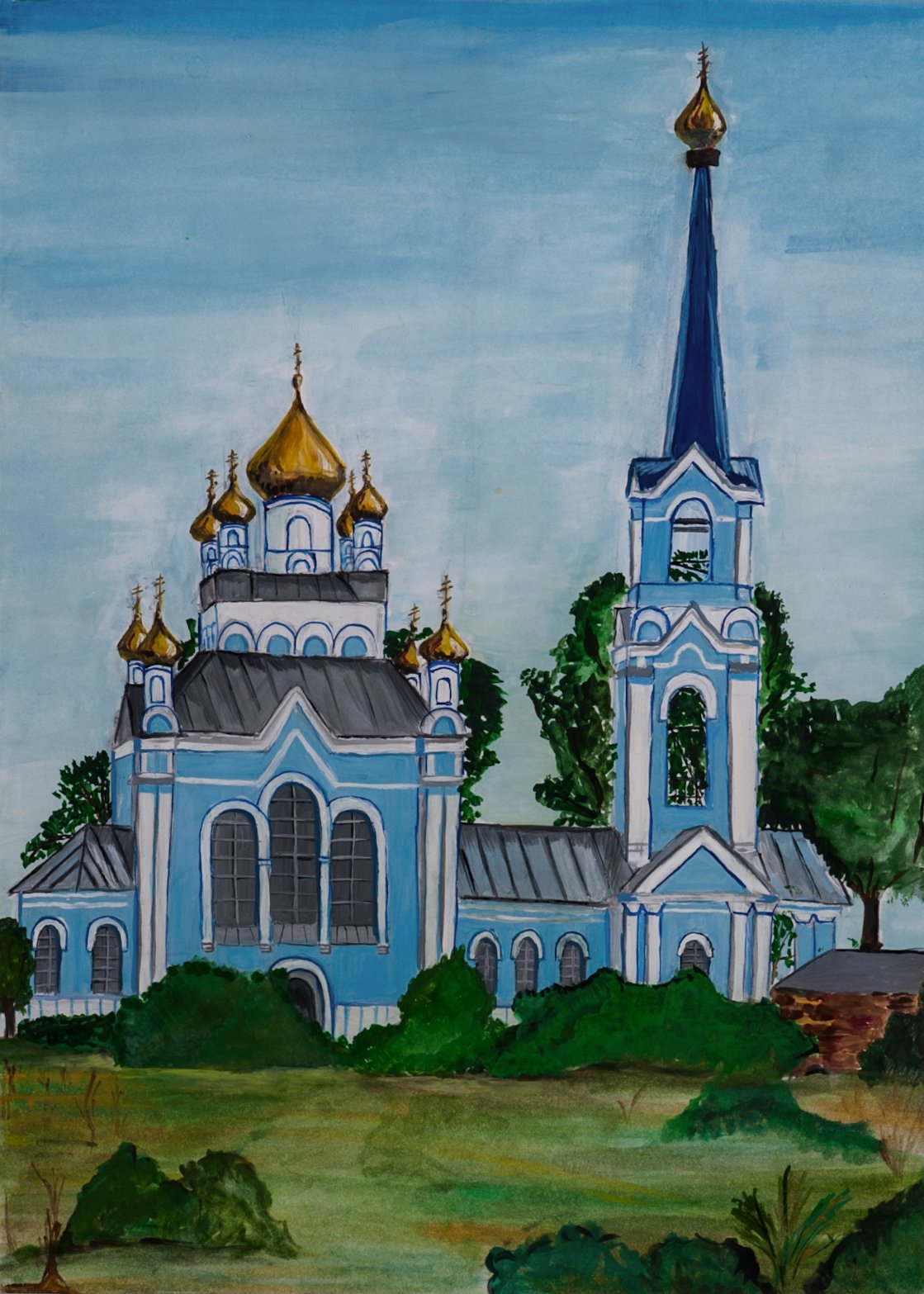 Церковь рисунок