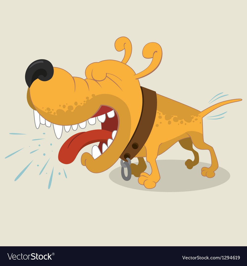 Собака гавкает иллюстрация