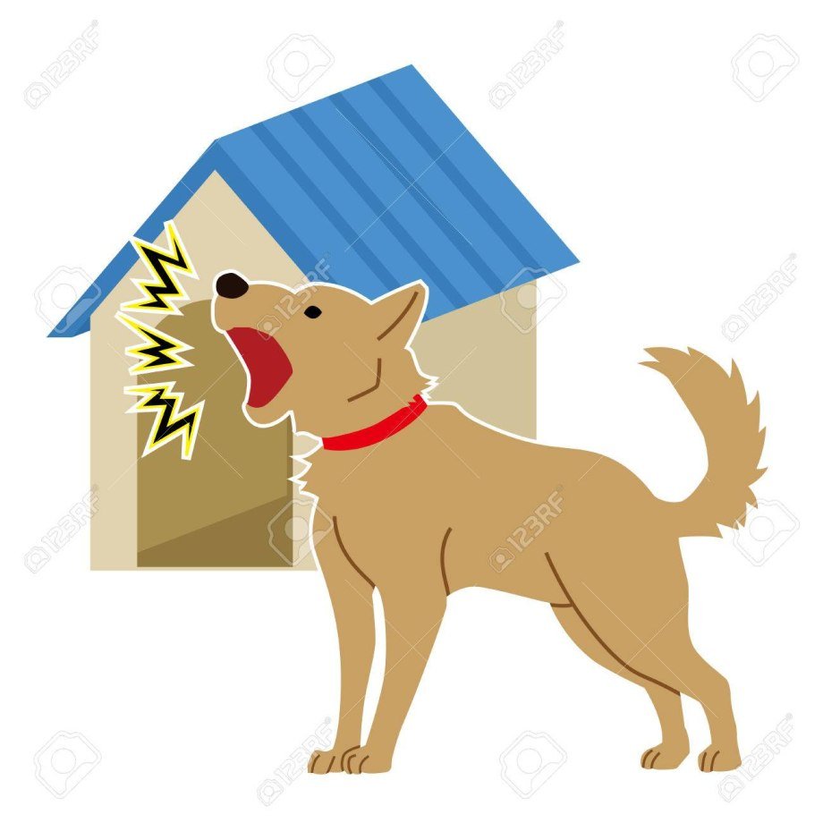 Собака громко лает