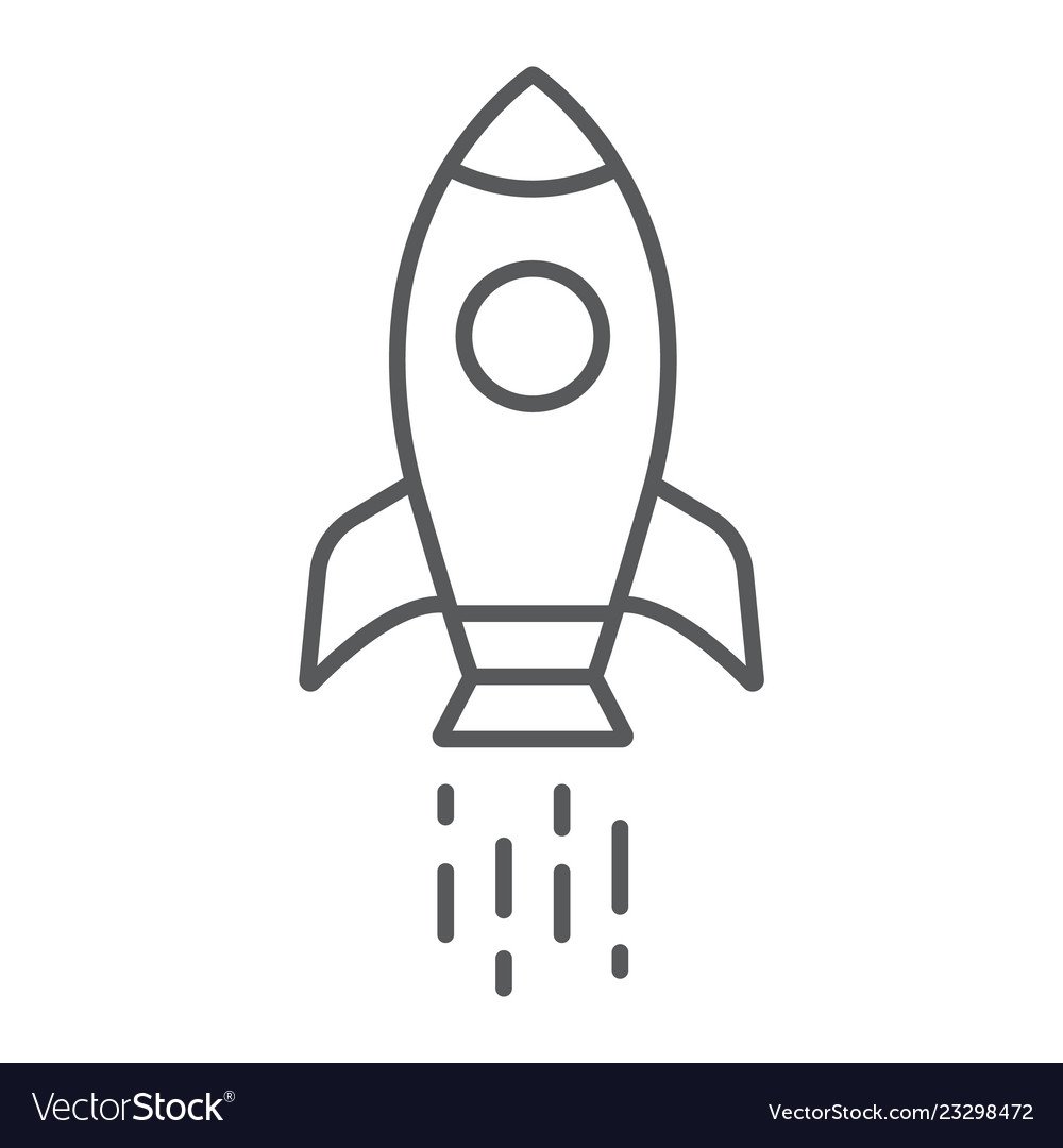 Знак ракета на белом фоне