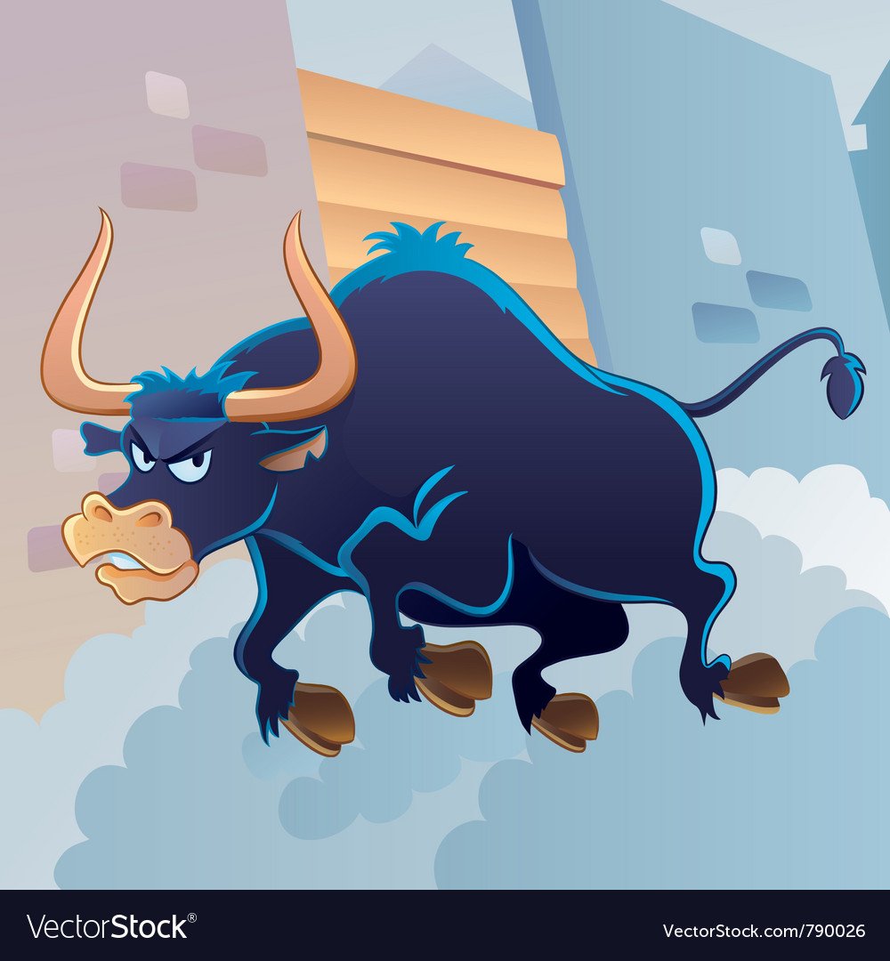 Карикатурный бык
