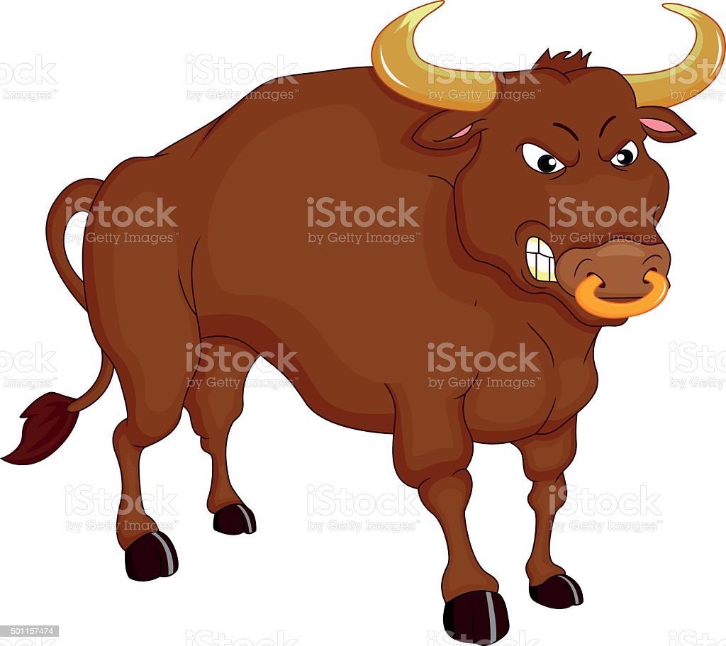 Бык мультяшный злой