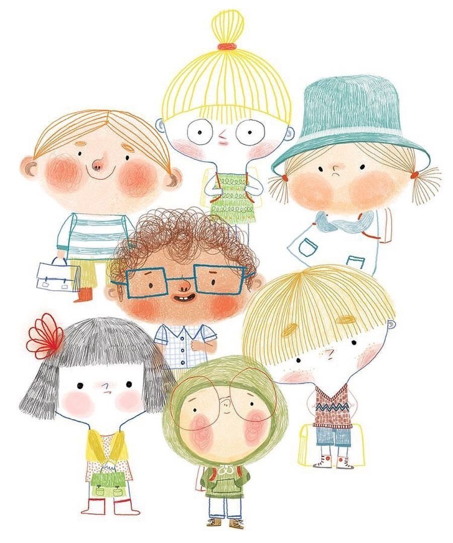 Стильный ребенок рисунок