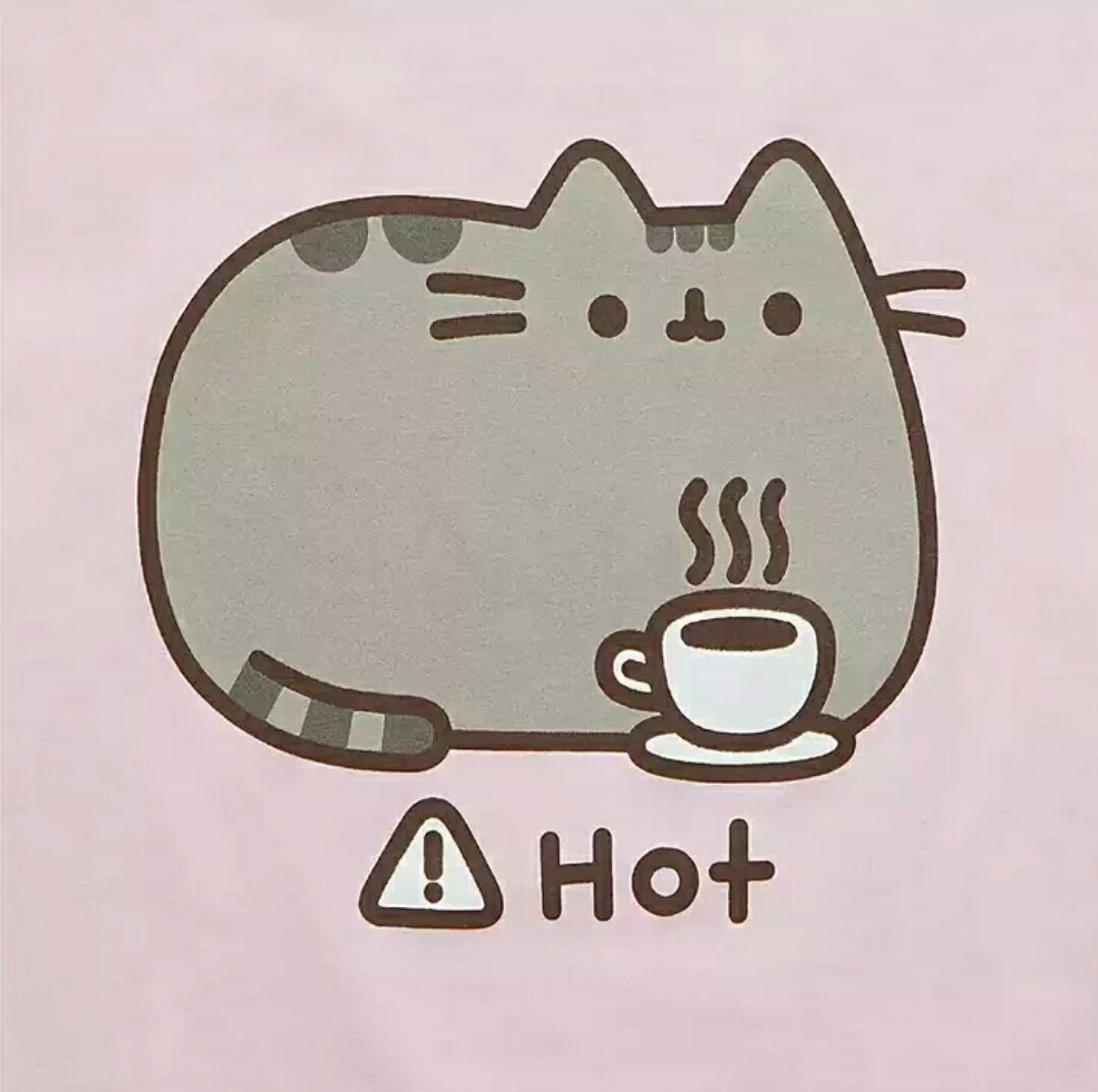 Кот Пушин с кофе