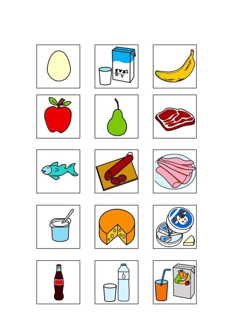 Карточки с предметами