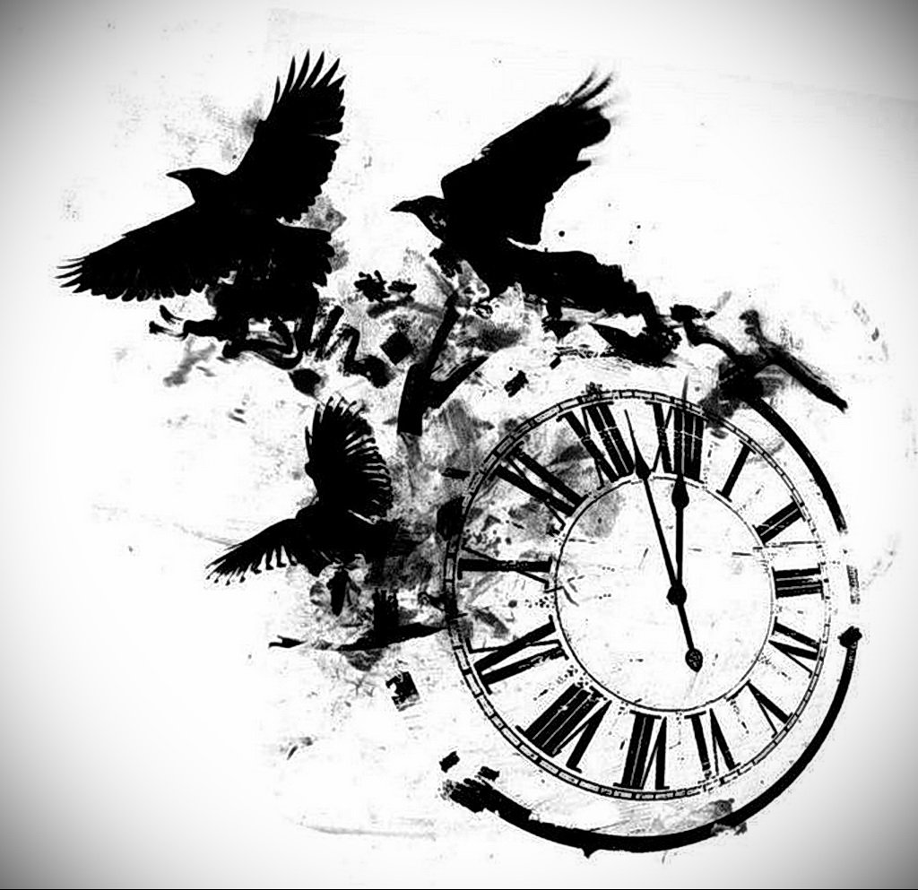 Часы на белом фоне