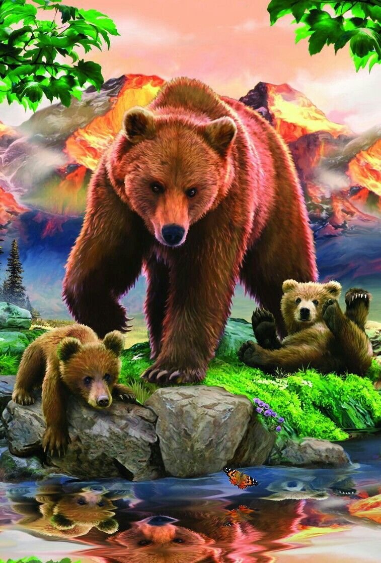 Е Чарушин Медведица и медвежата