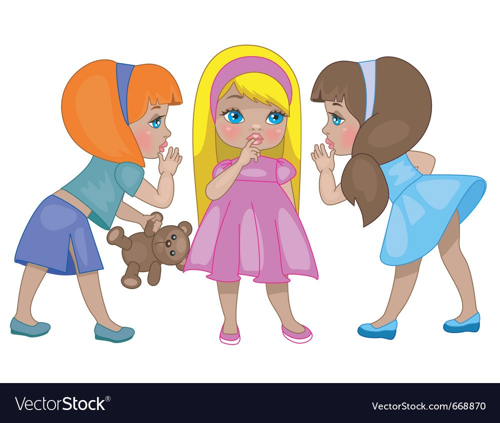 Три девочки на прозрачном фоне