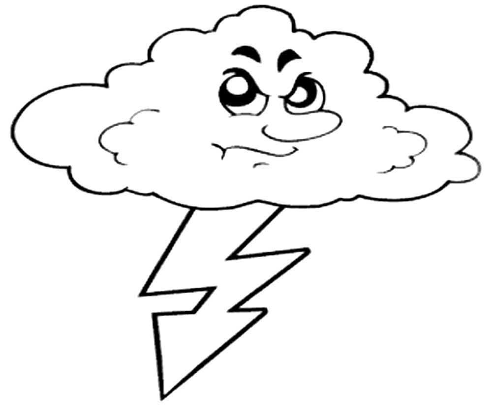 Молния раскраска для детей