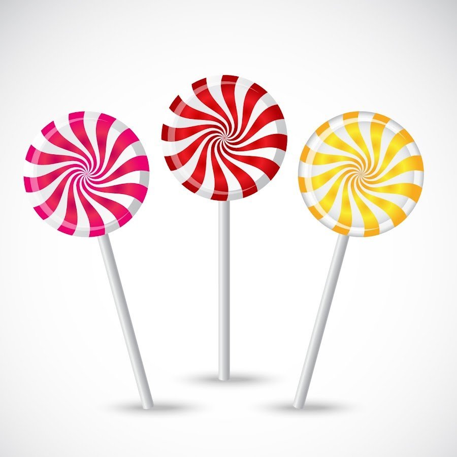 Карамель на палочке вектор