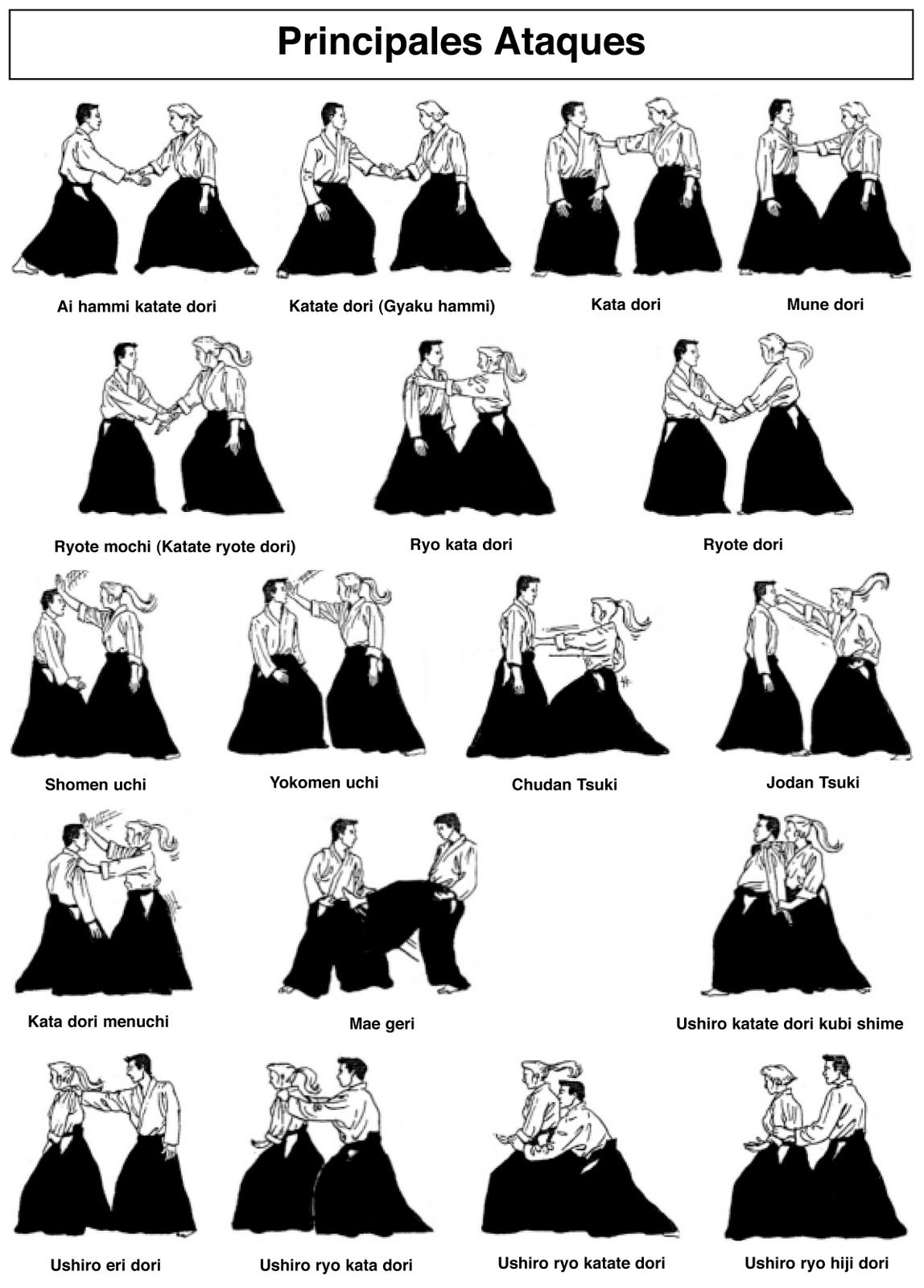 Захваты в айкидо названия