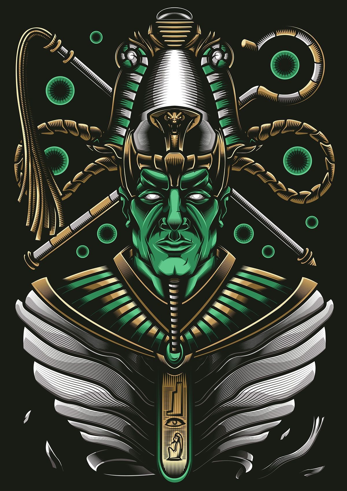 Озирис Бог Египта арт