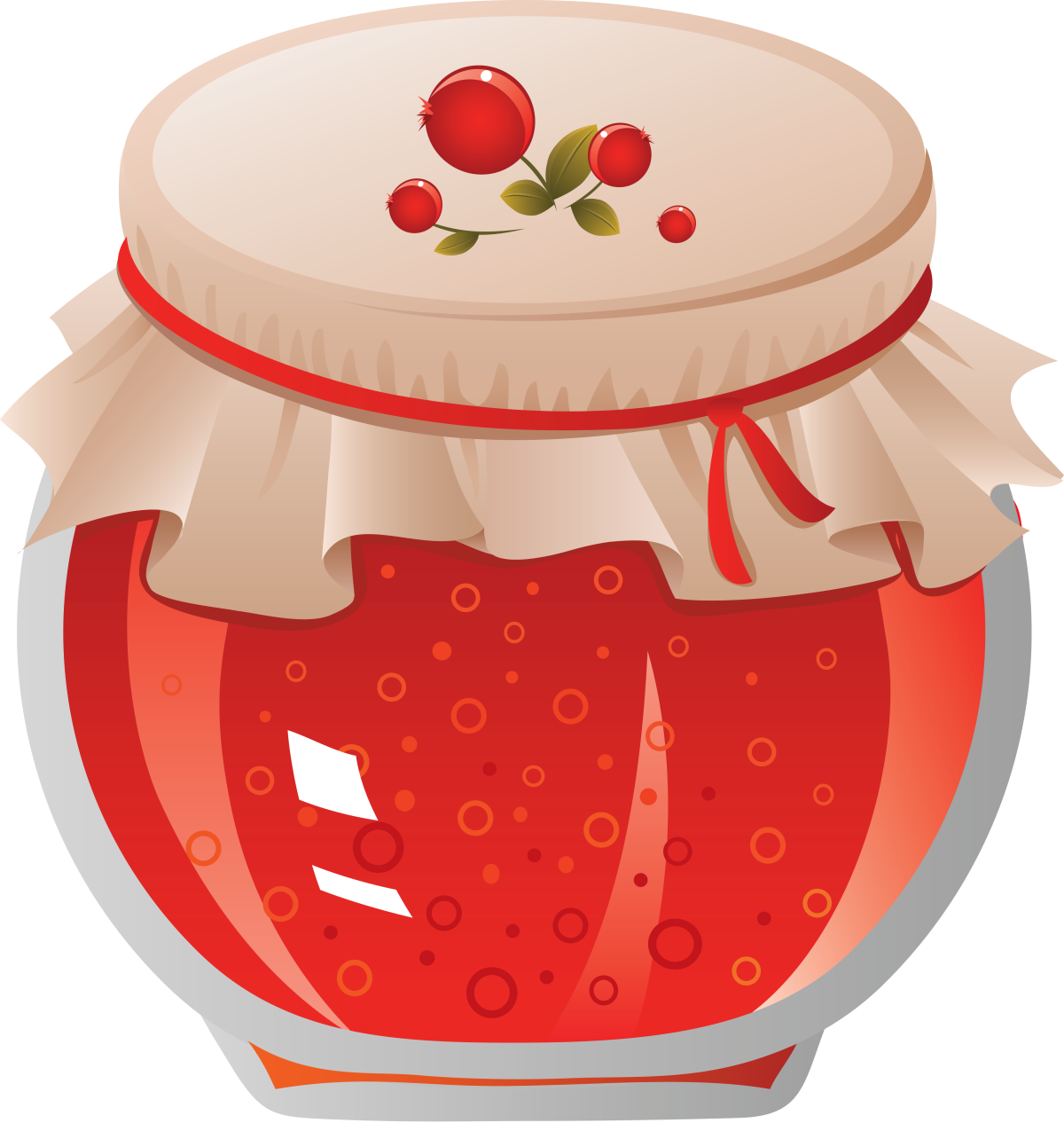 Банка варенья на прозрачном фоне