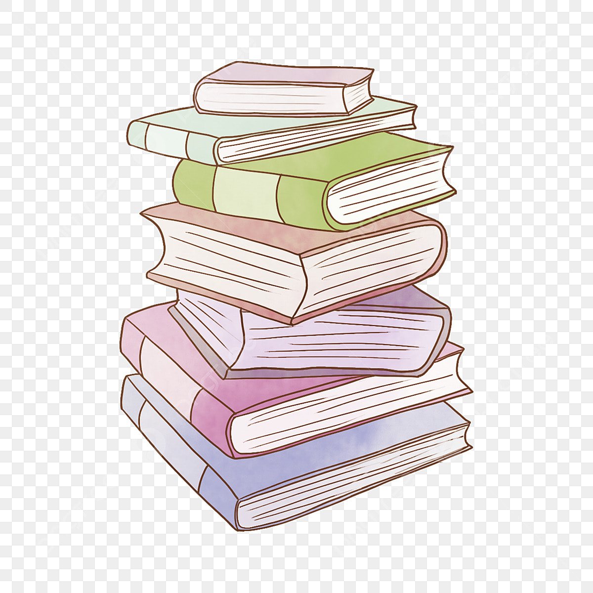 Стопка книг рисовать