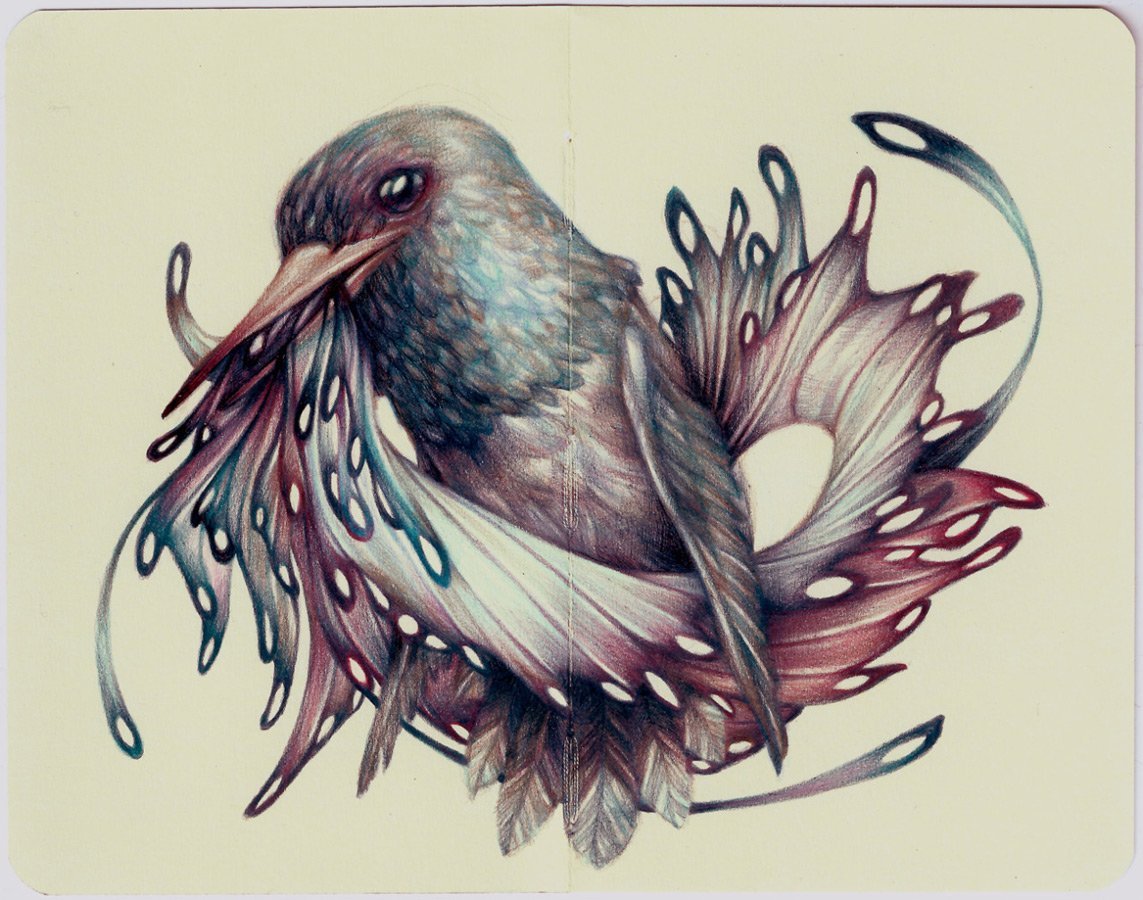 Декупаж птицы и цветы