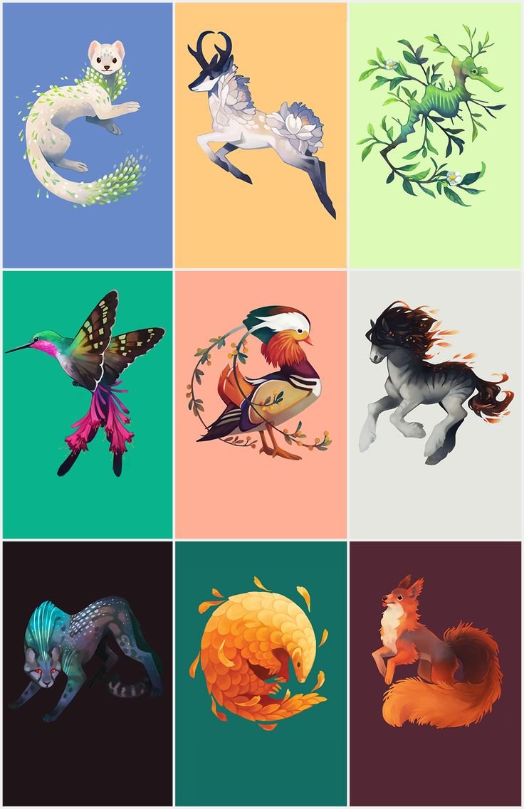 Рисунки необычных животных