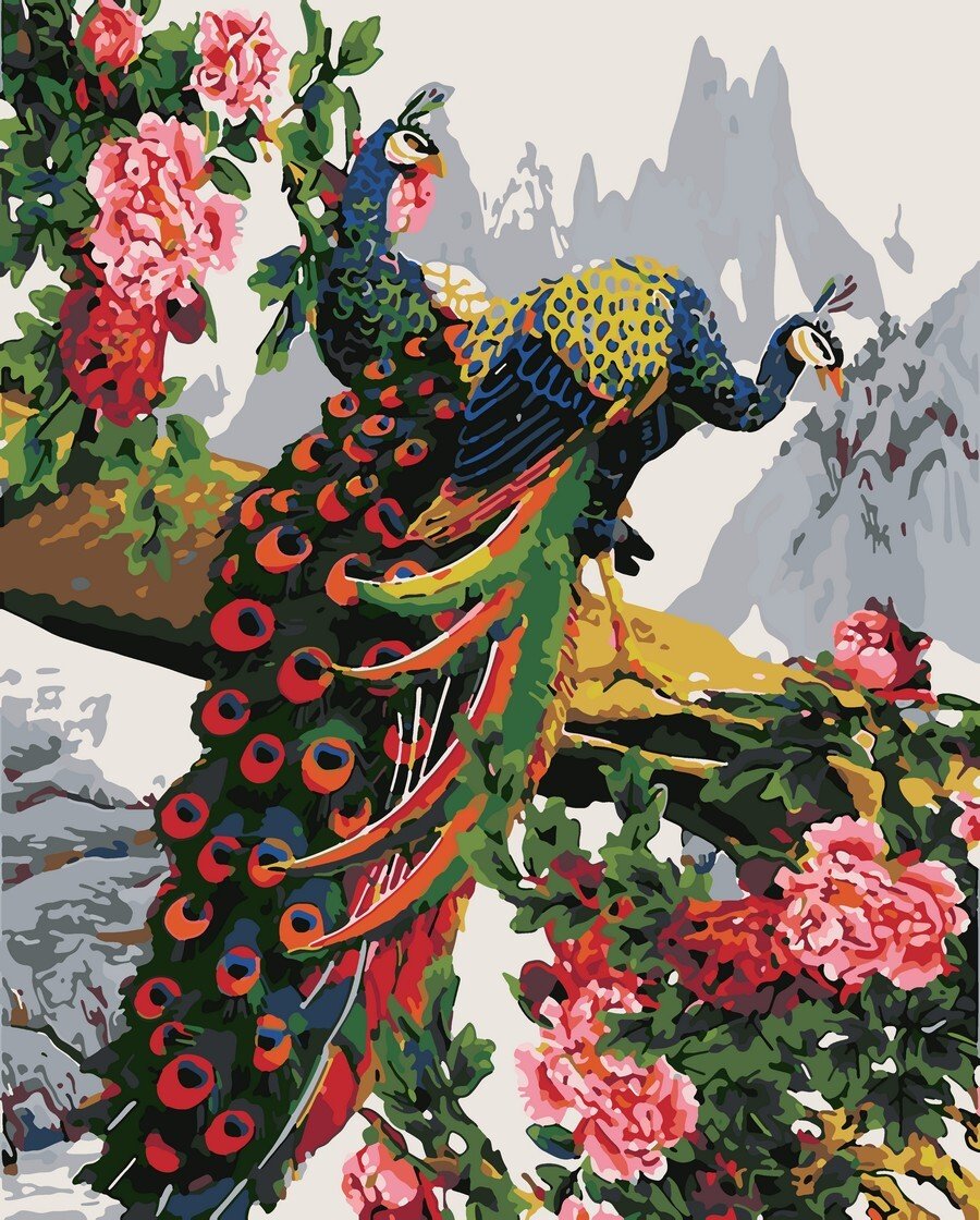 Алмазная мозаика Павлин 5д